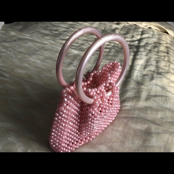 Handmade Pink Pearl Purse - Picture 2 of 4